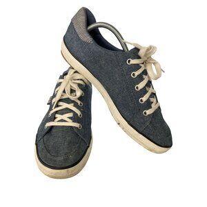 Keds Womens Denim Lace-Up Sneakers Size 8.5 Casual Comfort Shoes